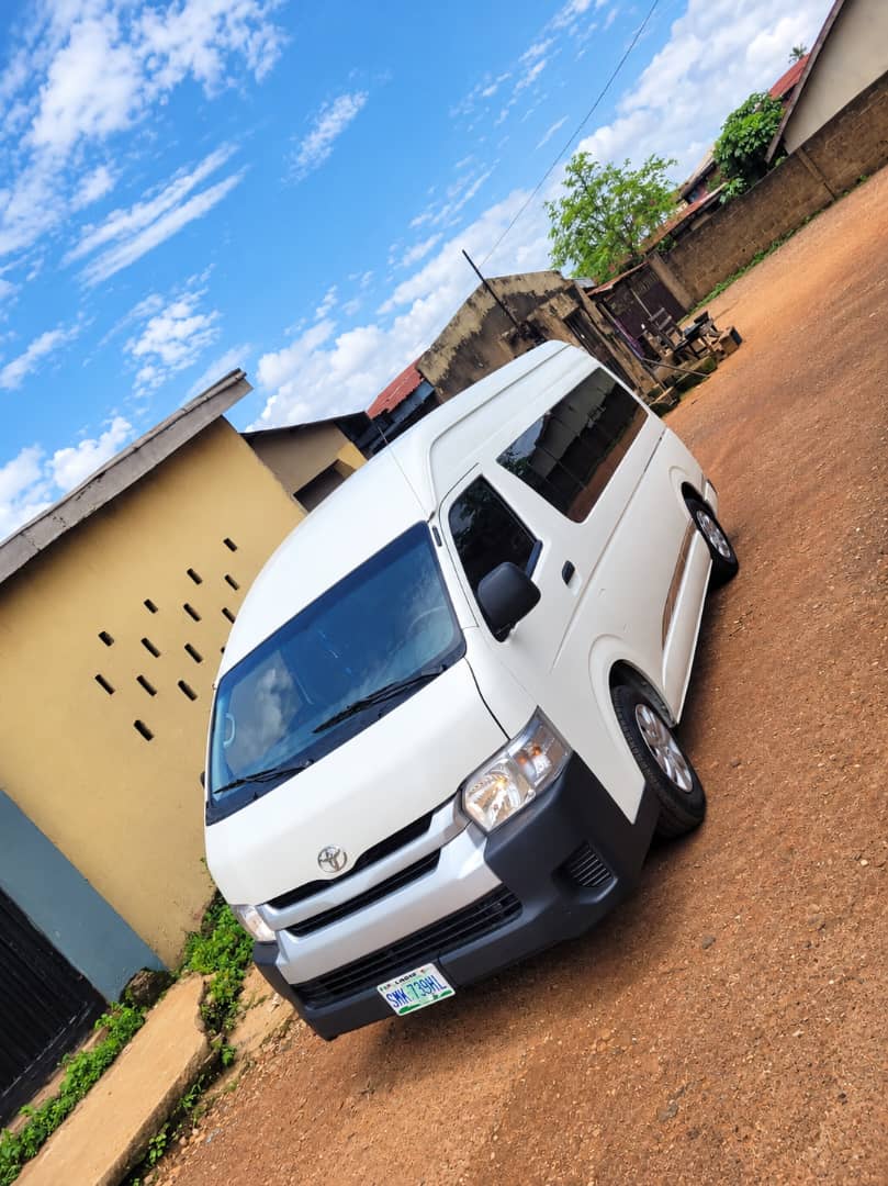 15-seater shuttle bus, front three-quarter view